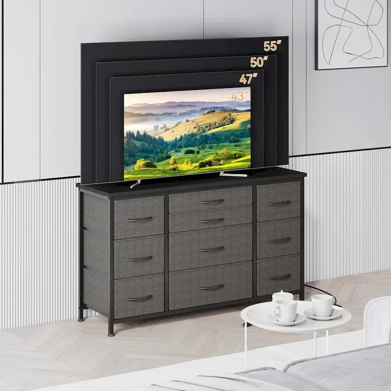 Bedroom Dresser with 10 Large Drawers for 55 Long TV Stand - 55 inches 43