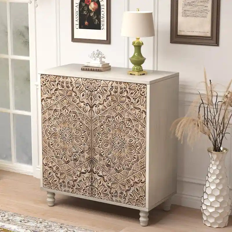 COSIEST Vintage Sideboard Storage Cabinet and Buffet 8