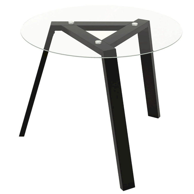Costway 36 Round Glass Dining Table for 4 with Tempered Glass - See Details 4