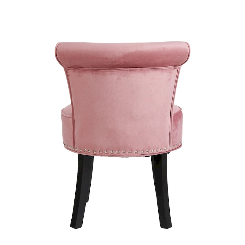27.5 Tall Solid Wood Vanity Stool Chair - 27.5 H X 19 W X 11.8 D 12
