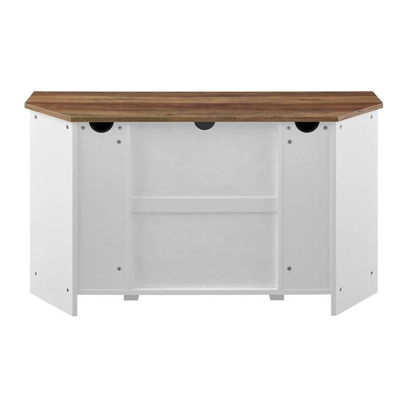 Middlebrook 52-inch Sliding Barn Door Corner TV Stand 37