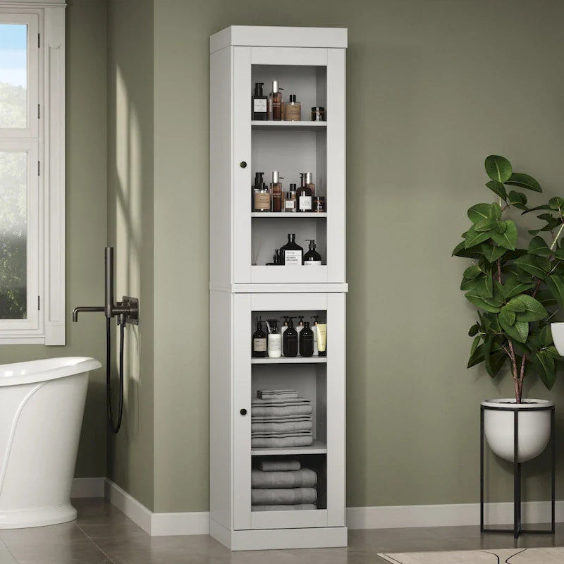 Mobiletto da bagno 16,5" in legno massello al 100% con ante opzionali di Palace Imports