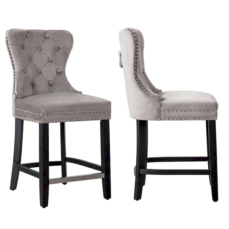 Sgabello da bancone Carter 24 Wingback Tufted Nailhead (set da 2) 24
