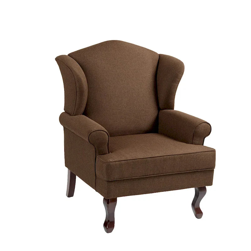 2 Set Traditional Wingback Accent Chairs Upholstered Armchair 43
