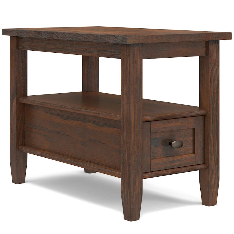 WYNDENHALL Norfolk TAVOLINO LATERALE STRETTO RETTANGOLARE TRADIZIONALE IN LEGNO MASSELLO, LARGHEZZA 14 POLLICI - 14 pollici di larghezza 28