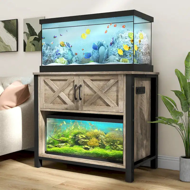 Moasis 40-50 Gallon Aquarium Stand Cabinet Fish Tank Stand with Power Outlets 12