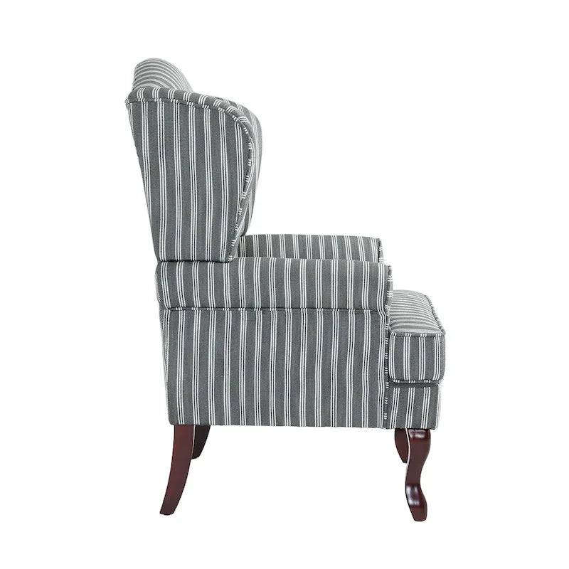 2 Set Traditional Wingback Accent Chairs Upholstered Armchair 27