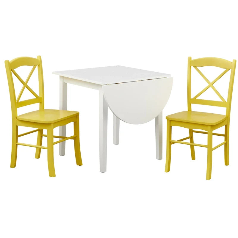 Simple Living Country Cottage Drop Leaf 3-piece Dining Set 22