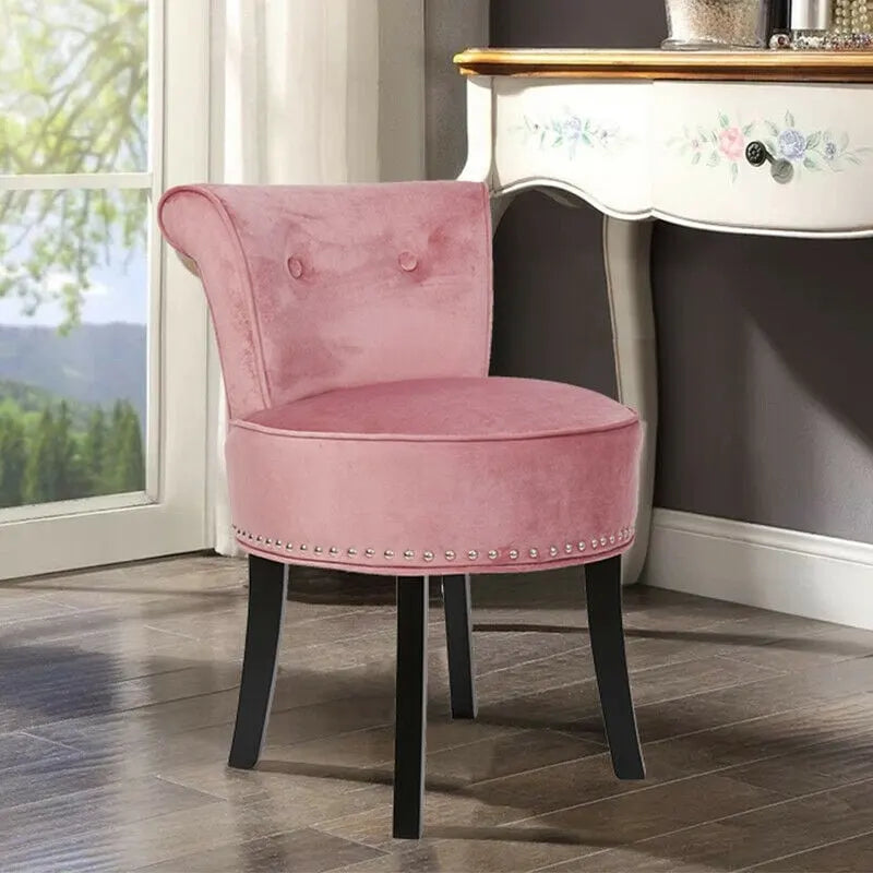 27.5 Tall Solid Wood Vanity Stool Chair - 27.5 H X 19 W X 11.8 D 4