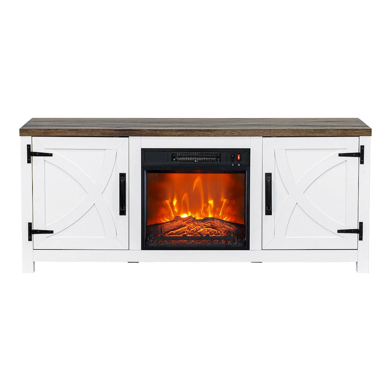 58 Farmhouse Electric Fireplace TV Stands Console Table for TV's up to 65 40
