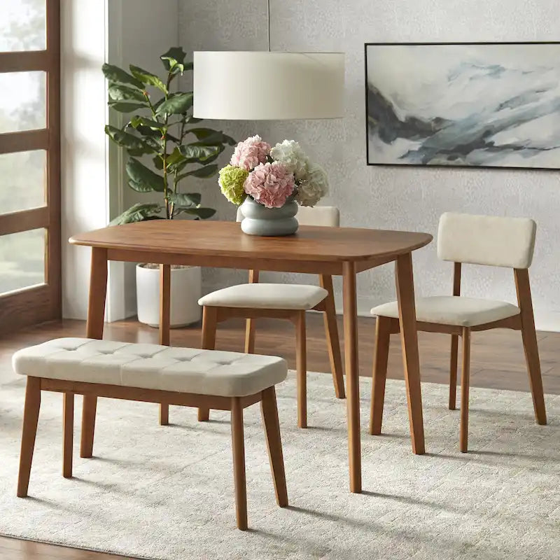 Simple Living 4-Piece Nettie Solid Wood Dining Set 4