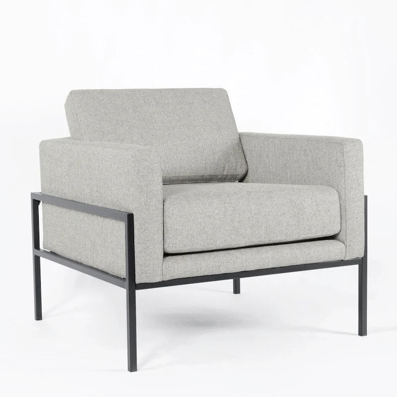 HomePop Modern Upholstered Club Chair w/Metal Frame 14
