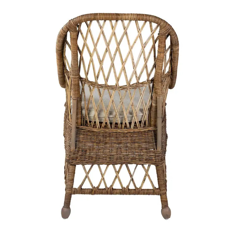 Bayside Curvilinear Rattan Cushioned Dining Chair by East at Main - 22x23x39 6
