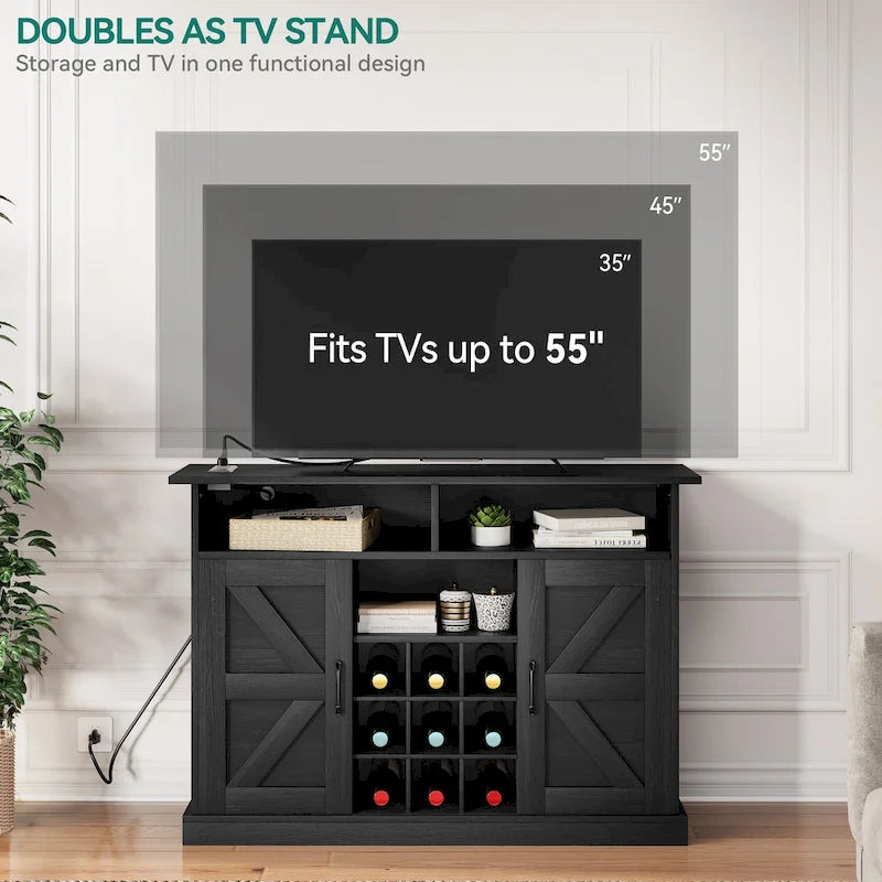 Moasis 52 Buffet Cabinet Farmhouse Coffee Bar Cabinet 15