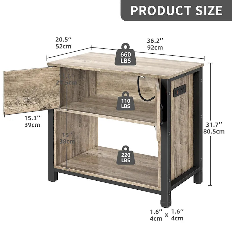Moasis 40-50 Gallon Aquarium Stand Cabinet Fish Tank Stand with Power Outlets 13