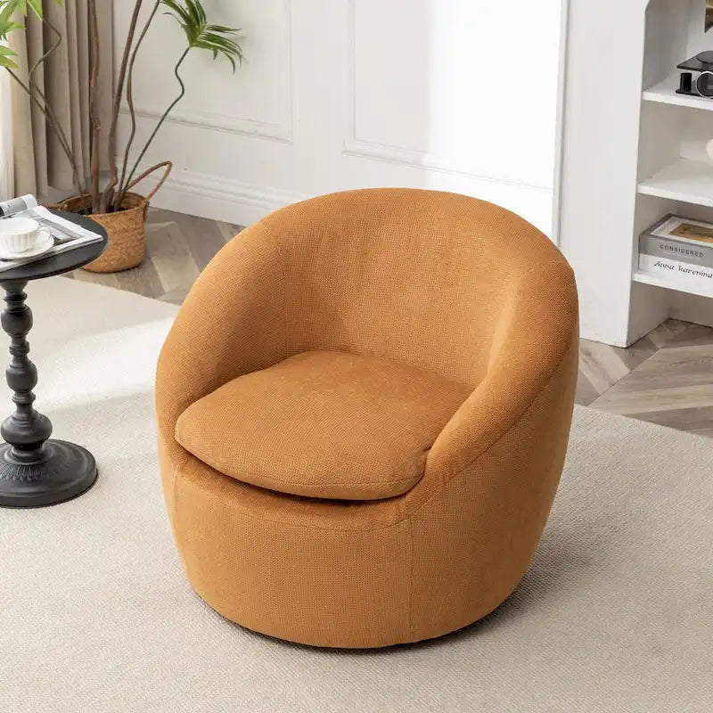 Swivel Barrel Chair - 360° Rotation - Boucle Fabric 27