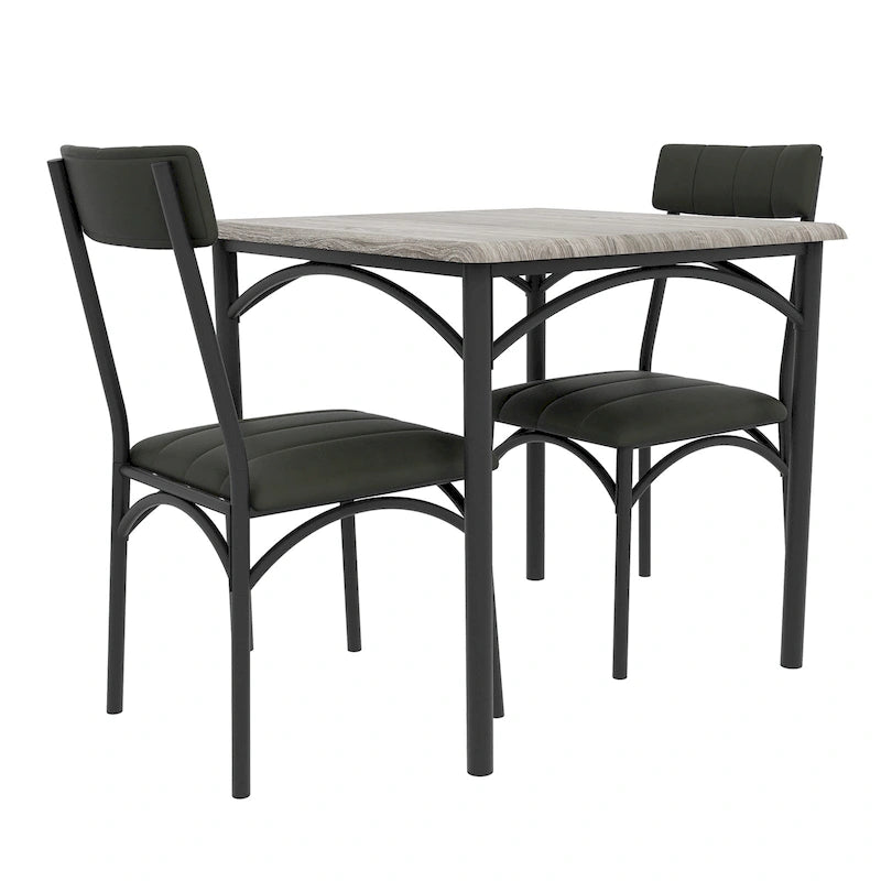 Set Tavolo da Pranzo da Cucina per 2 con Sedie Imbottite 8