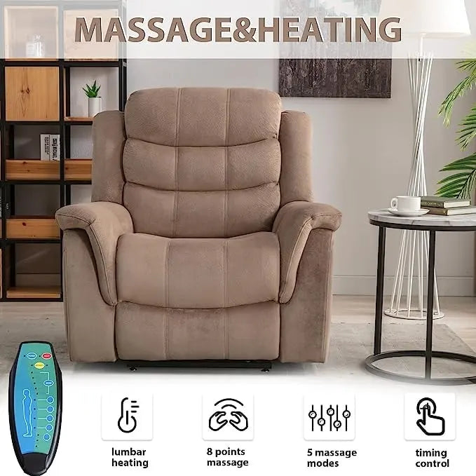 Lay flat recliner Power Lift Recliner Chair for Elderly with Massage and Heat 5