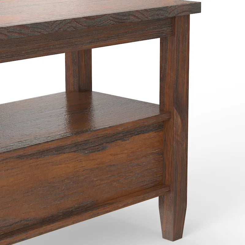 WYNDENHALL Norfolk TAVOLINO LATERALE STRETTO RETTANGOLARE TRADIZIONALE IN LEGNO MASSELLO, LARGHEZZA 14 POLLICI - 14 pollici di larghezza 36