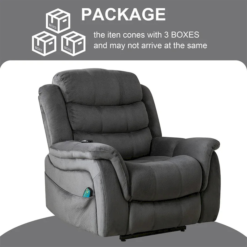 Lay flat recliner Power Lift Recliner Chair for Elderly with Massage and Heat 10