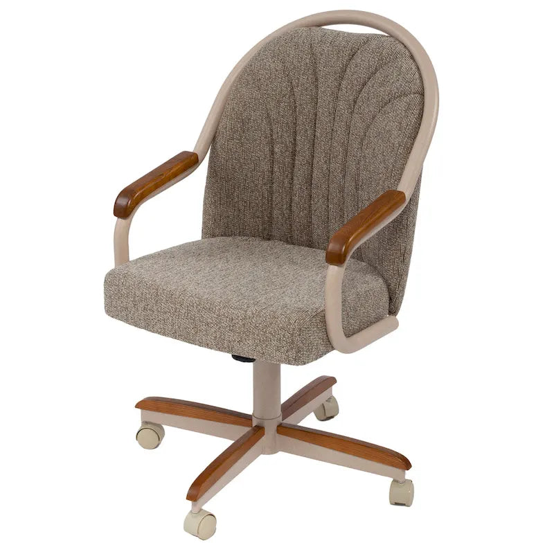Casual Dining Cushion Swivel-and-Tilt Rolling Caster Chair 3