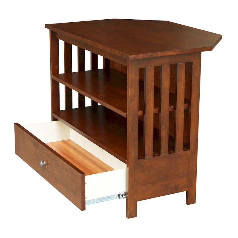 Solid Hardwood Mission Corner TV Stand 22