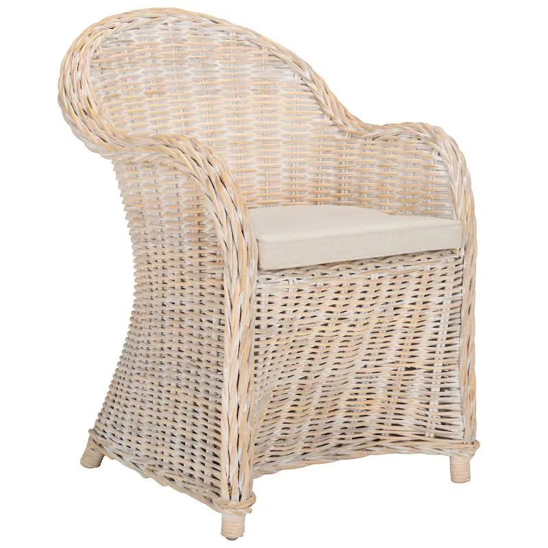 SAFAVIEH Sinja Yellow Rattan Club Chair - 24  x 26  x 35  - 24Wx26Dx35H 17