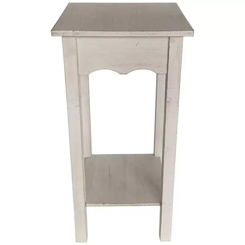 Tavolino d'appoggio/da divano eHemco per piante con mensola portaoggetti, 11,8 x 11,8 x 23,7 pollici 4