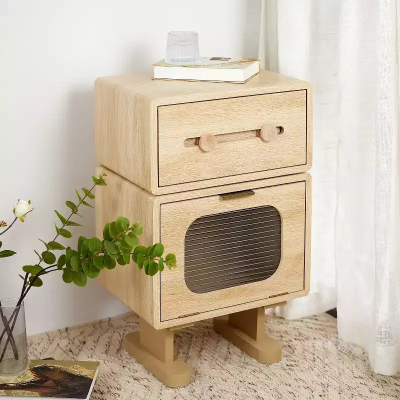 Christopher Knight Home Amata Robot-Inspired Side Table with Rotating Top