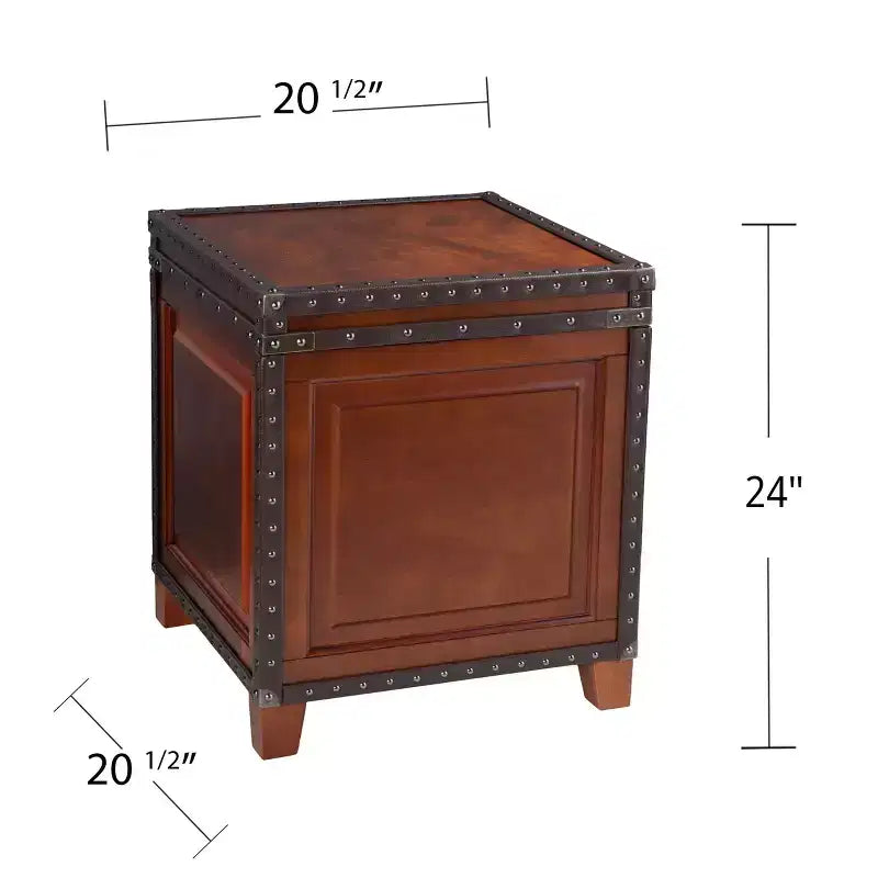 Tavolino laterale Amherst con contenitore - Marrone - SEI 5