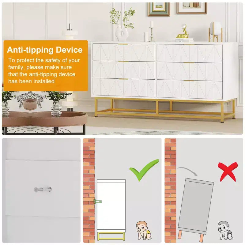 6-Drawer Fabric Dresser for Bedroom, Small Storage Chest with Wood Top, Modern Nightstand End Table for Closet, Living Room, Clothes Organizer 13