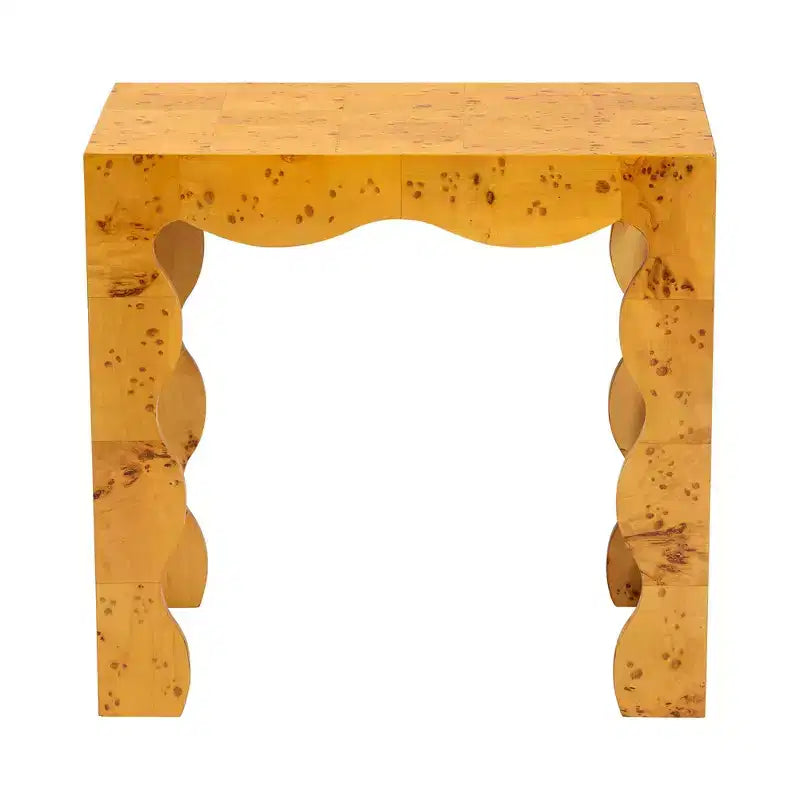 bali & pari Huxley Tavolino in Vero Legno Naturale di Burl Moderno e Contemporaneo 3
