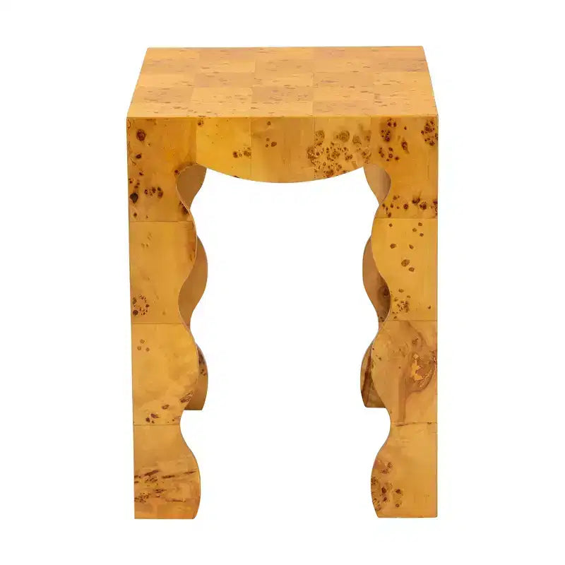 bali & pari Huxley Tavolino in Vero Legno Naturale di Burl Moderno e Contemporaneo 4