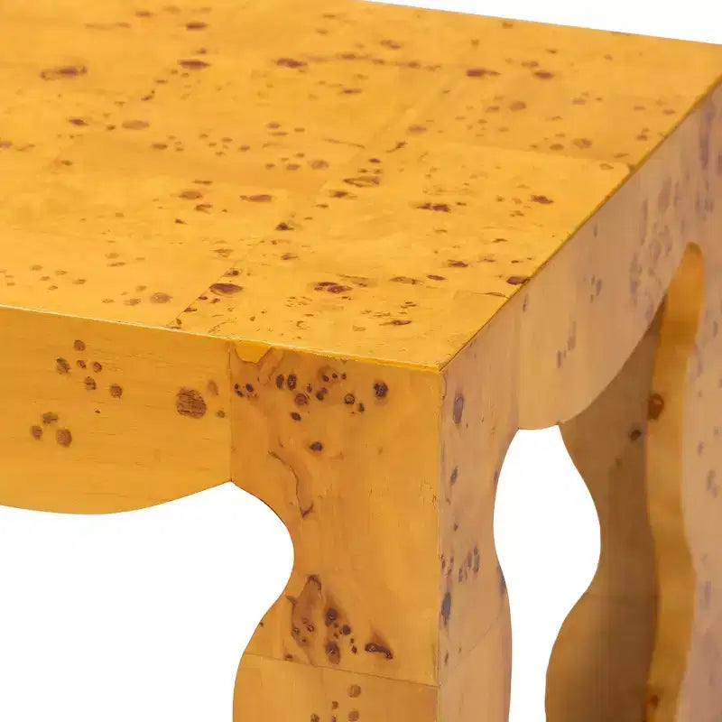 bali & pari Huxley Tavolino in Vero Legno Naturale di Burl Moderno e Contemporaneo 5