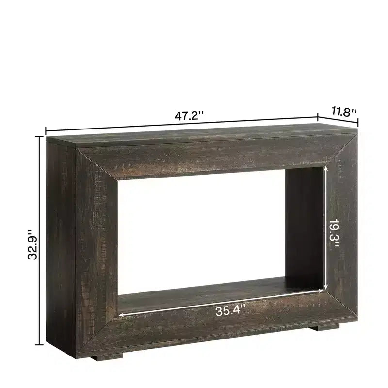 MAYEERTY Tavolo Consolle Rustico con Venature del Legno per Fattoria con Fascino Vintage Semplice 7