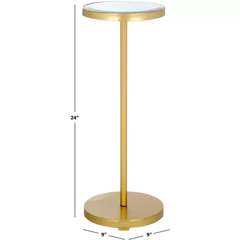 Tavolino Rotondo Paku - ACC2323A - Oro/Specchio - Safavieh 7