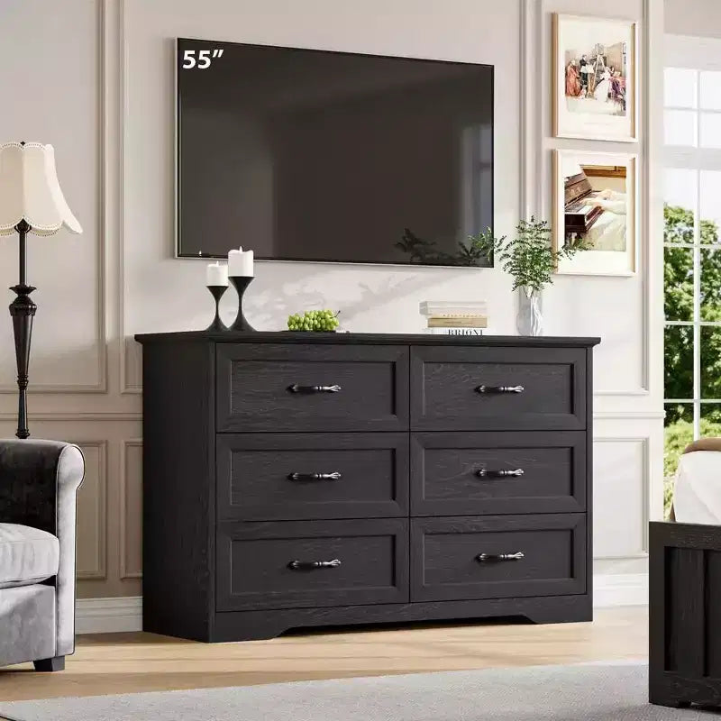 5/6 Drawers Dresser for Bedroom,Chest of Drawers,Farmhouse Modern Wooden Dresser,Storage Organizer Dresser for Bedroom,Living Room,Kids Room 10