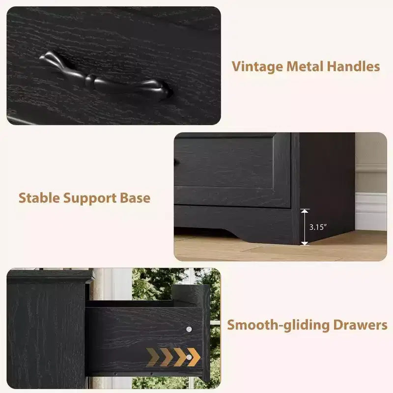 5/6 Drawers Dresser for Bedroom,Chest of Drawers,Farmhouse Modern Wooden Dresser,Storage Organizer Dresser for Bedroom,Living Room,Kids Room 13
