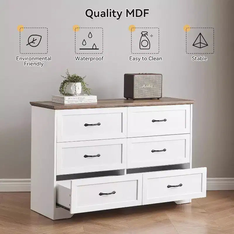 5/6 Drawers Dresser for Bedroom,Chest of Drawers,Farmhouse Modern Wooden Dresser,Storage Organizer Dresser for Bedroom,Living Room,Kids Room 23