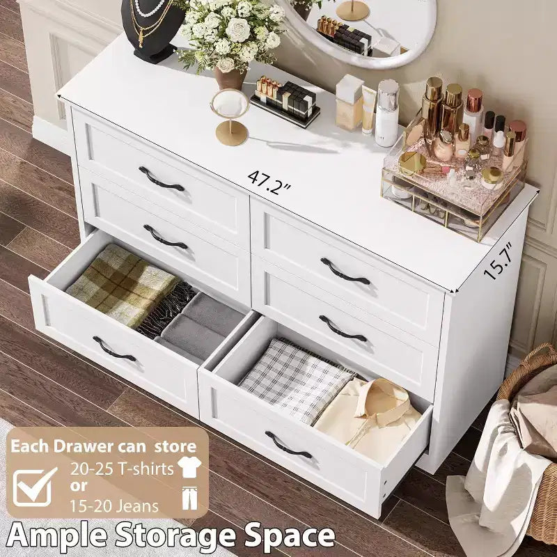 5/6 Drawers Dresser for Bedroom,Chest of Drawers,Farmhouse Modern Wooden Dresser,Storage Organizer Dresser for Bedroom,Living Room,Kids Room 28