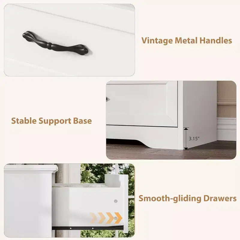 5/6 Drawers Dresser for Bedroom,Chest of Drawers,Farmhouse Modern Wooden Dresser,Storage Organizer Dresser for Bedroom,Living Room,Kids Room 29