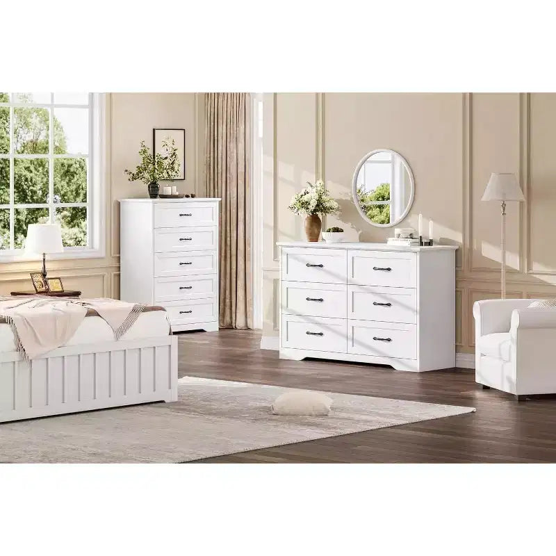 5/6 Drawers Dresser for Bedroom,Chest of Drawers,Farmhouse Modern Wooden Dresser,Storage Organizer Dresser for Bedroom,Living Room,Kids Room 30