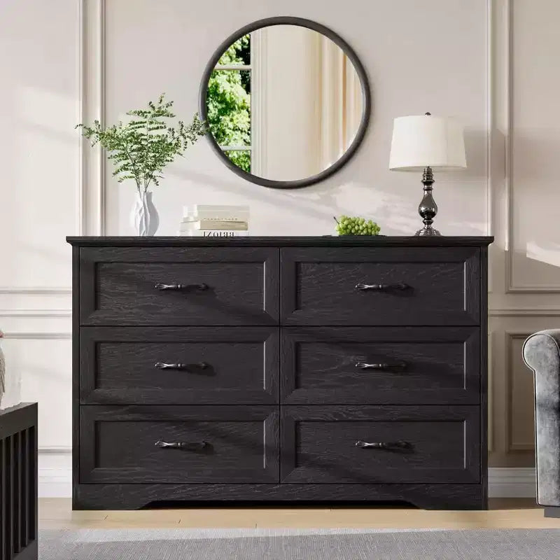 5/6 Drawers Dresser for Bedroom,Chest of Drawers,Farmhouse Modern Wooden Dresser,Storage Organizer Dresser for Bedroom,Living Room,Kids Room 9