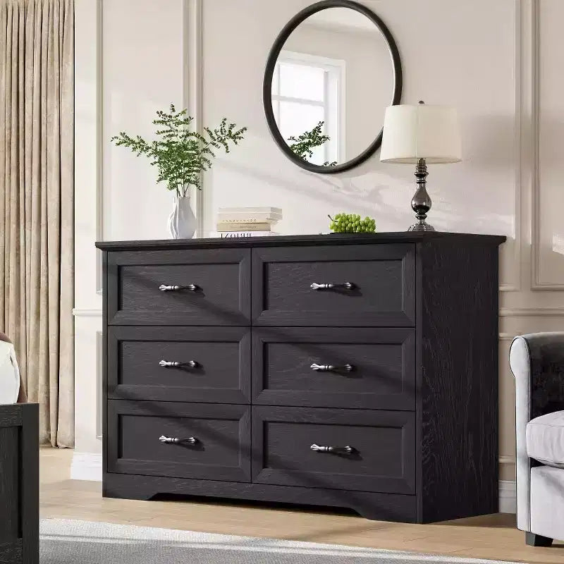 5/6 Drawers Dresser for Bedroom,Chest of Drawers,Farmhouse Modern Wooden Dresser,Storage Organizer Dresser for Bedroom,Living Room,Kids Room 8