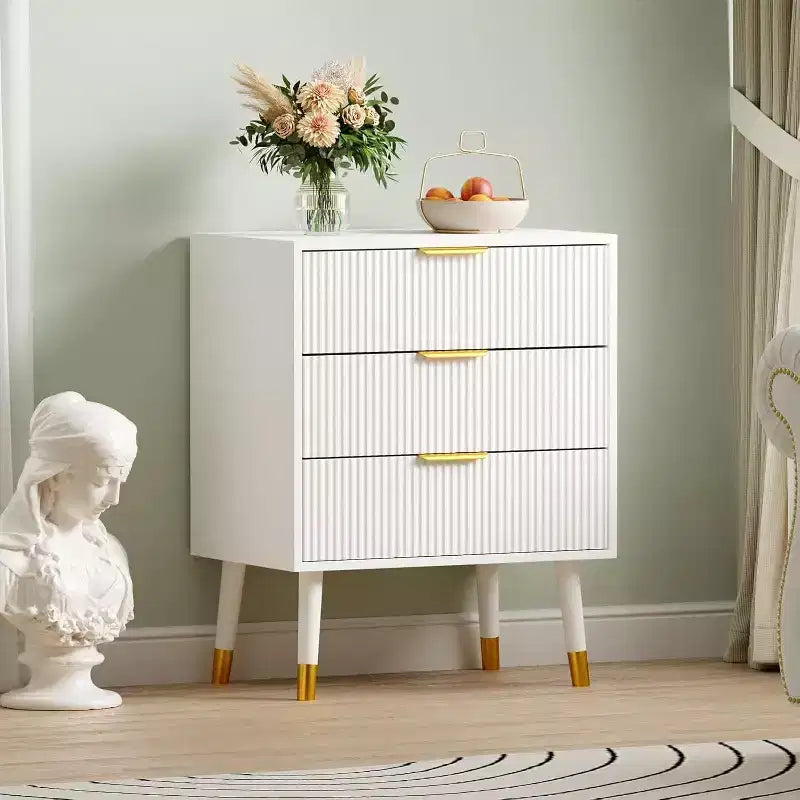 3-Drawer Modern Dresser - Wide Top Nightstand & Storage for Bedroom & Living Room 10