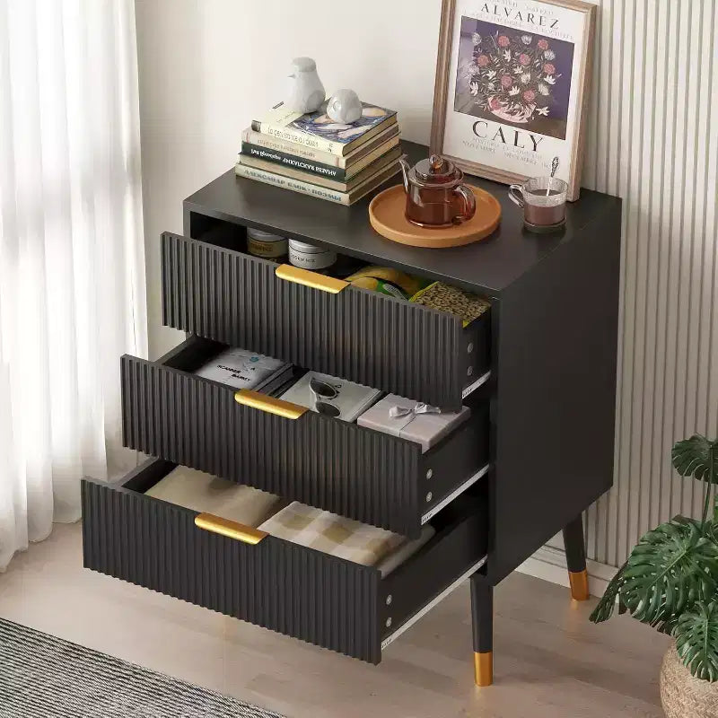 3-Drawer Modern Dresser - Wide Top Nightstand & Storage for Bedroom & Living Room 4