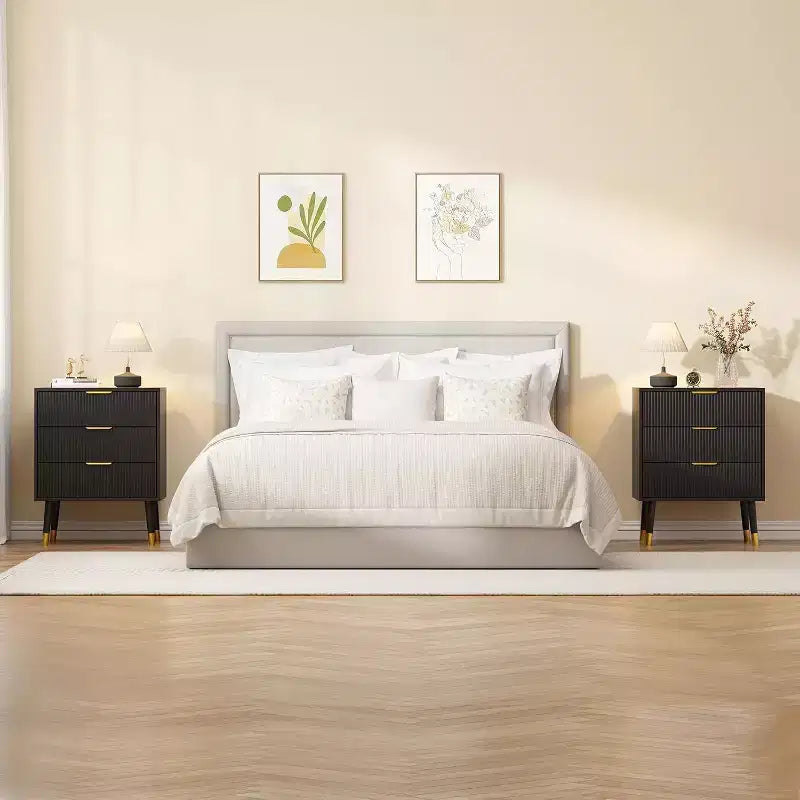 3-Drawer Modern Dresser - Wide Top Nightstand & Storage for Bedroom & Living Room 6