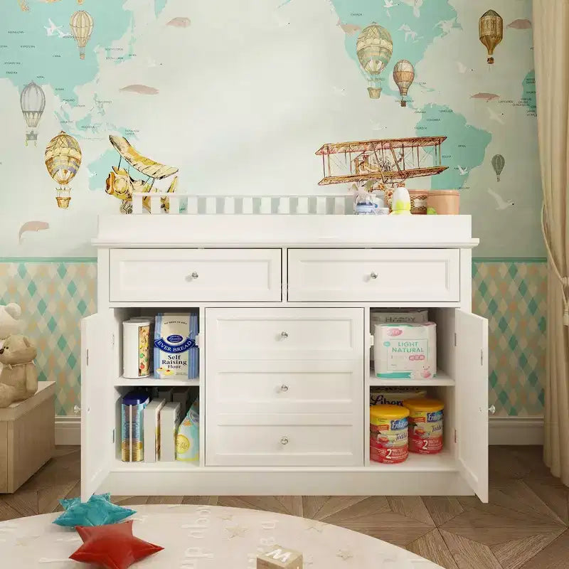 Famapy Baby Changing Table Chest of Drawers Edge Protection Top Upholstery 17