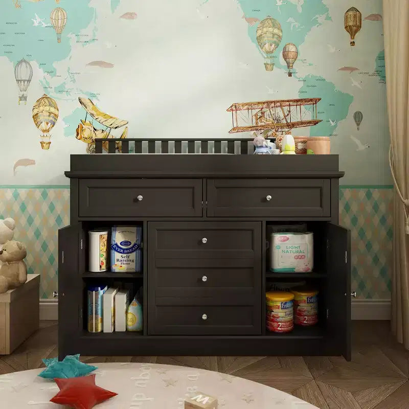 Famapy Baby Changing Table Chest of Drawers Edge Protection Top Upholstery 3