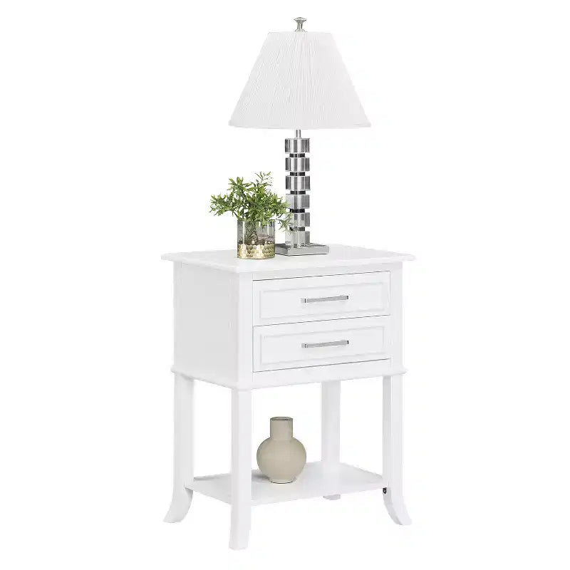 HomeStock 28.75 in.H Tavolino Rettangolare con Piano in Legno, Colore Bianco - 1 pezzo